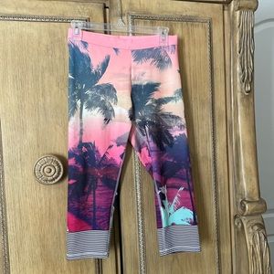 SO work out pants in bright tropical colors size 16